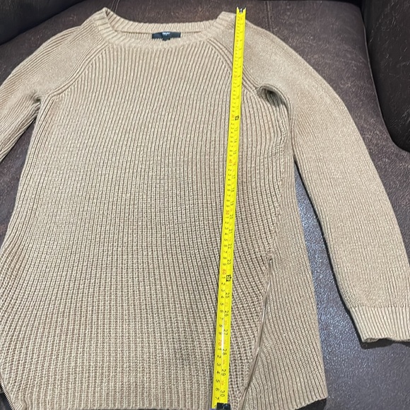 Mossimo Long Sweater Zipper Sides Camel/Gold Color - Picture 5 of 9